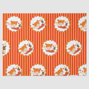 Handmatig geschilderd herfstpapier voor Schattig m Tissuepapier