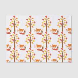 Handmatig geschilderd herfstpapier voor Schattig m Tissuepapier