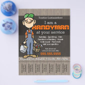 Handmatig Man.Carpenter.Plumber.Painter.Yard-werk Flyer (Enkel)