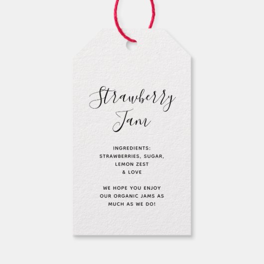 HANDMATIG MET VERLIES AANGEPASTE Moderne Script Kr Cadeaulabel (Achterkant)