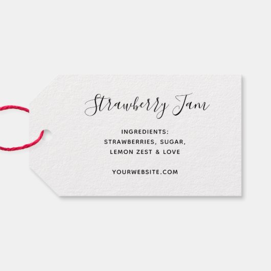 HANDMATIG MET VERLIES AANGEPASTE Moderne Script Kr Cadeaulabel (Achterkant Horizontaal)