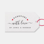HANDMATIG MET VERLIES AANGEPASTE Moderne Script Kr Cadeaulabel (Voorkant (Horizontaal))