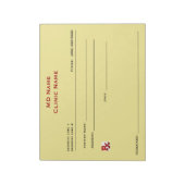 Handmatig voorgeschreven pad (groot - geel) notitieblok (Gedraaid)