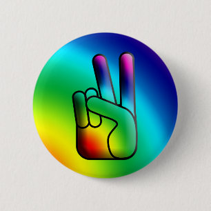 Handmatige aanmelding van hippie-Button Ronde Button 5,7 Cm