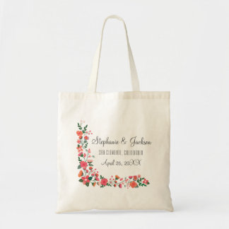 Handmatige afvoerbloemen tote bag
