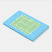 Handmatige blanco tennis court layout sticky post- post-it® notes (Schuin)