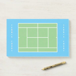 Handmatige blanco tennis court layout sticky post- post-it® notes