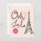 Handmatige Eiffeltoren Briefkaart (Voorkant / Achterkant)