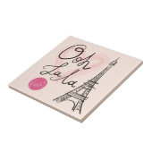 Handmatige Eiffeltoren Tegeltje (Zijkant)