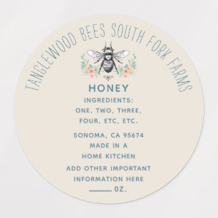 Handmatige eigenaar van de bijenteelt Apiary Flora Labels