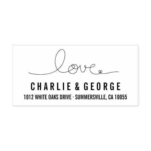 Handmatige kalligrafie Loopy Love String Modern We Zelfinktende Stempel (Design)