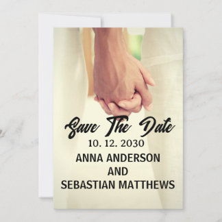 Handmatige letterscriptbedekking ontwerpfoto save the date