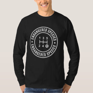 Handmatige overdracht Bedreigde soorten Stick Shif T-shirt