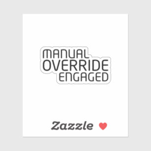 Handmatige Override Ingeschakeld Primair Interface Sticker
