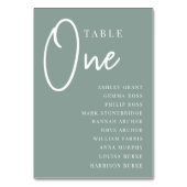 Handmatige Scripting Table ONE + gastnamen Kaart (Achterkant)