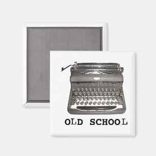 Handmatige typemachine "Old School" magneet