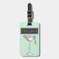 Handmatige Waterverf Olive Martini Cocktail