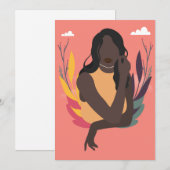 Handmatige zwarte bewustmakingsdag Concept 1/3 Feestdagenkaart (Voorkant / Achterkant)