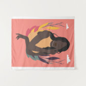 Handmatige zwarte bewustmakingsdag Concept 1/3 Wandkleed (Voorkant (horizontaal))