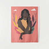 Handmatige zwarte bewustmakingsdag Concept 1/3 Wandkleed (Voorkant)