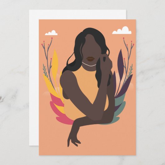 Handmatige zwarte bewustmakingsdag Concept 2/3 Feestdagenkaart (Voorkant / Achterkant)