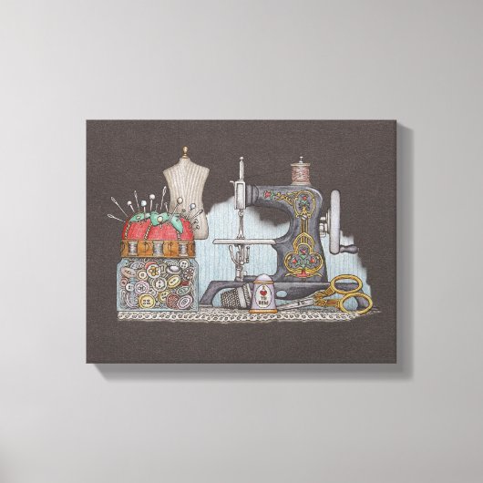 Handnaaimachine Canvas Afdruk (Voorkant)