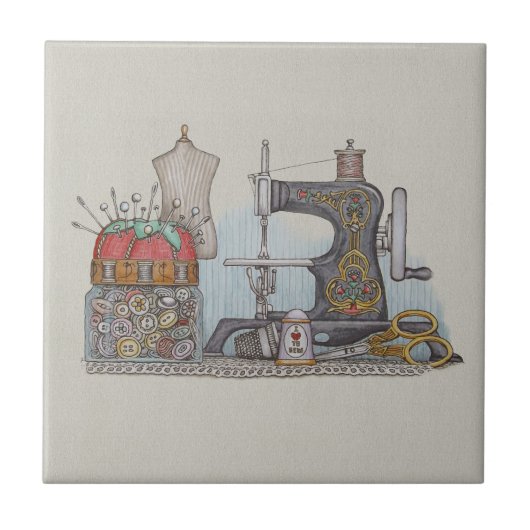 Handnaaimachine Tegeltje (Voorkant)