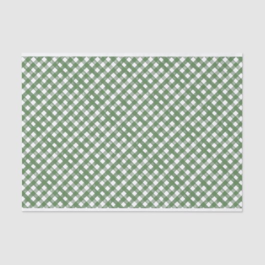 HANDPAINTED GINGHAM Green Mix met Toile Tissuepapier (Voorkant)
