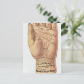  handpalmaflezing briefkaart (Staand voorkant)