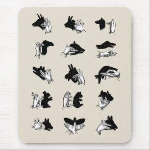  handpalmspelen voor de schaduw van de hand muismat