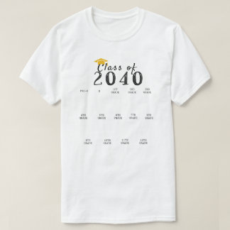 Handprint Afstuderen Class of 2040 Grow with Me T-shirt