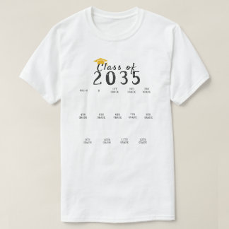 Handprint Afstuderen Klasse 2035 Grow met mij T-shirt