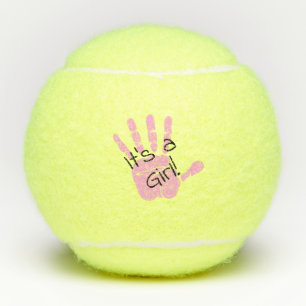 Handprint Baby kondiging Tennisballen