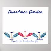 Handprint Sjabloon voor voetafdruk DIY-activiteit Poster (Voorkant)