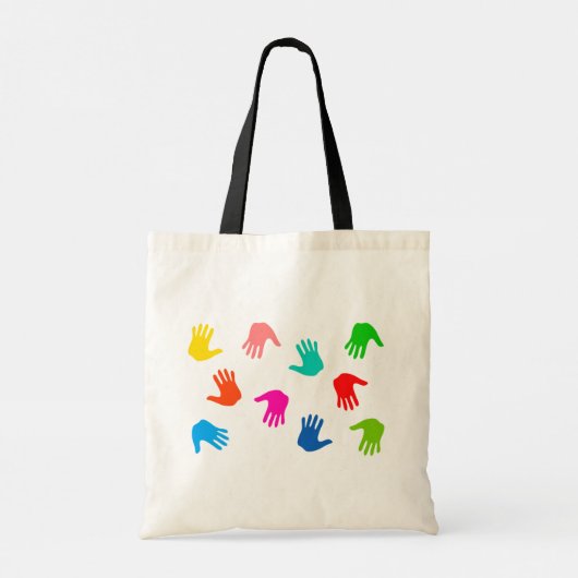 Handprints Canvas tas (Achterkant)