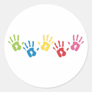 HandPrints Ronde Sticker