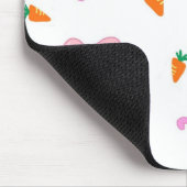 Handrawn Bunnies & Carrots Mousepad Muismat (Hoek)