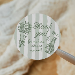 Handrawn Fresh Off the Market Vrijgezellenfeest Ronde Sticker