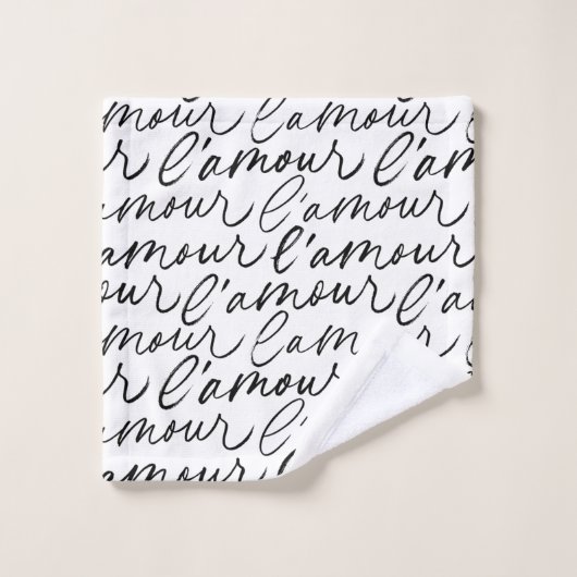 Handrawn Hearts, Gezegde en Quotes, Rozen Pattern Bad Handdoek (Wasdoekje)