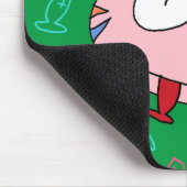 Handrawn Kat Love Fish Mousepad Muismat (Hoek)