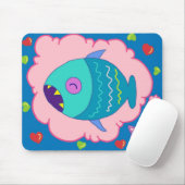 Handrawn Kat Loves to Dream Mousepad Muismat (Met muis)