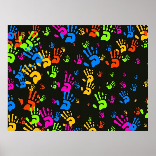 Hands-behangpapier Poster (Voorkant)