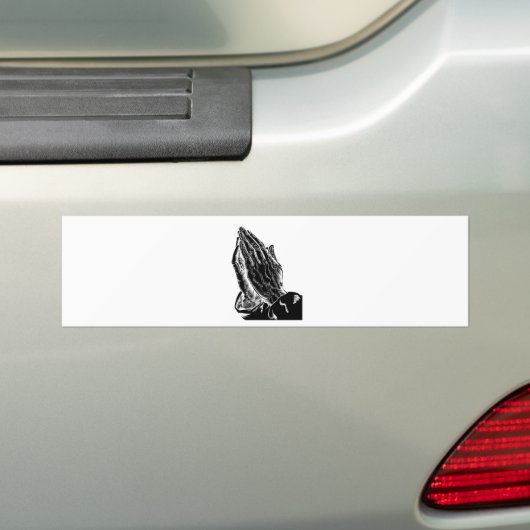 Hands bidden bumpersticker (Op auto)