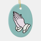 Hands bidden keramisch ornament (Achterkant)