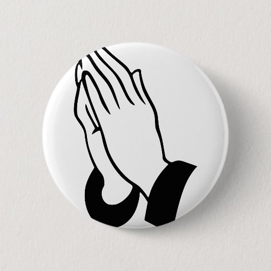 Hands bidden ronde button 5,7 cm (Voorkant)