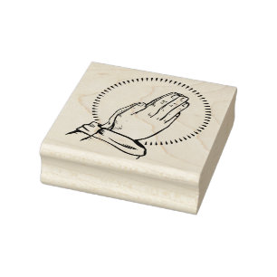 Hands bidden 	rubberstempel