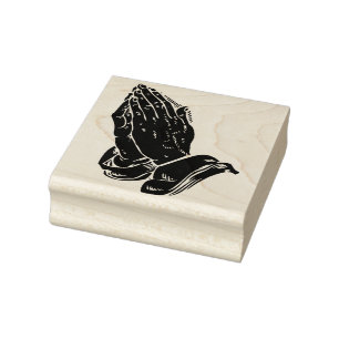 Hands bidden 	rubberstempel