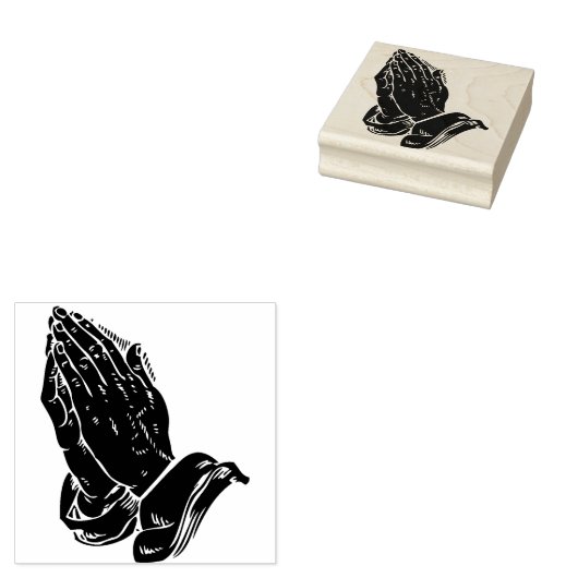 Hands bidden rubberstempel (Gestempeld)