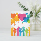 Hands die voor liefde Reaching Briefkaart (Staand voorkant)