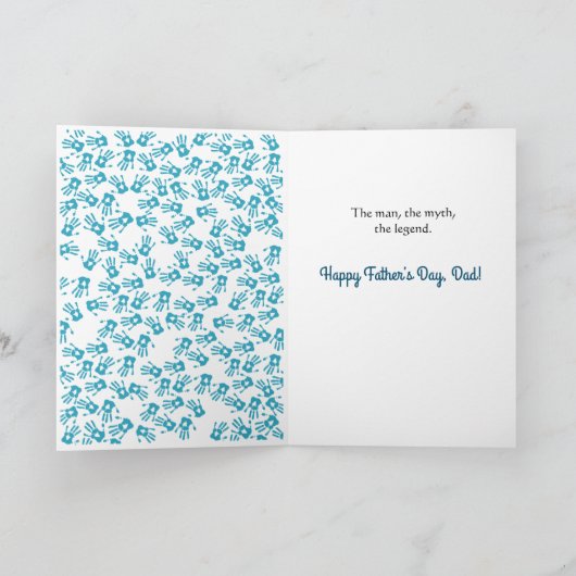 Hands Down Beste Papa Ooit Vaderdag Kaart (Binnen)